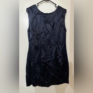Alice + Olivia Women Navy Blue Sleeveless Silk Dress Size Medium Graduation